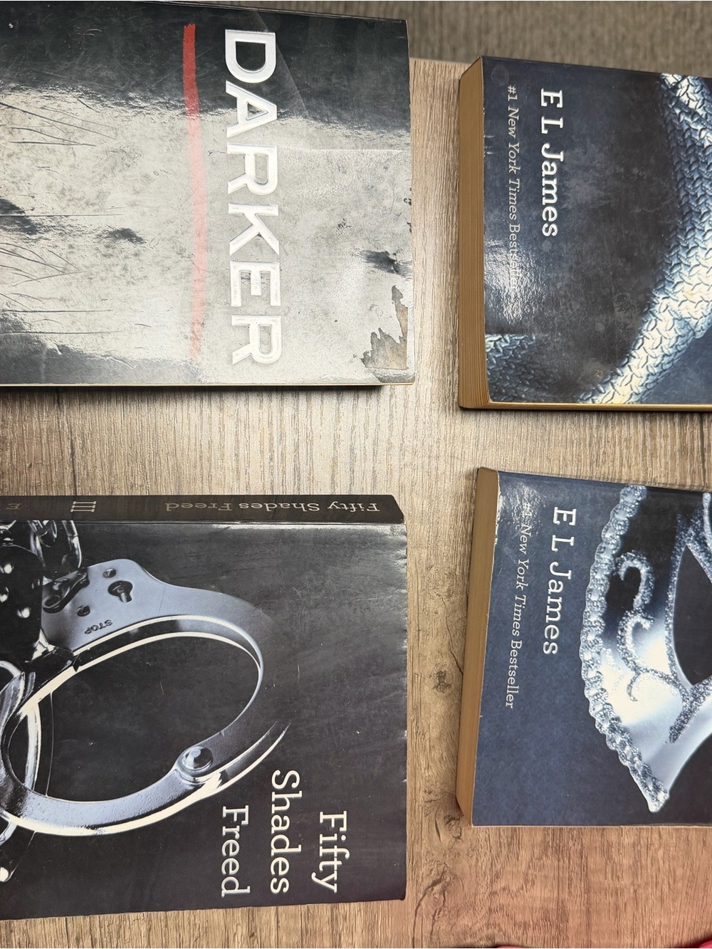 Fifty Shades Darker & Fifty Shades Freed Paperback Book Set - Black & Navy